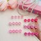 96pcs Mini Flower Hair Clips - 24 Multicolors in Organizer Box